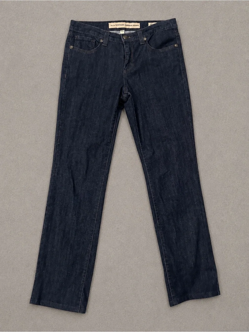 Nine West Vintage America Mid Rise Straight Leg Dark Wash Jeans Size 8/28